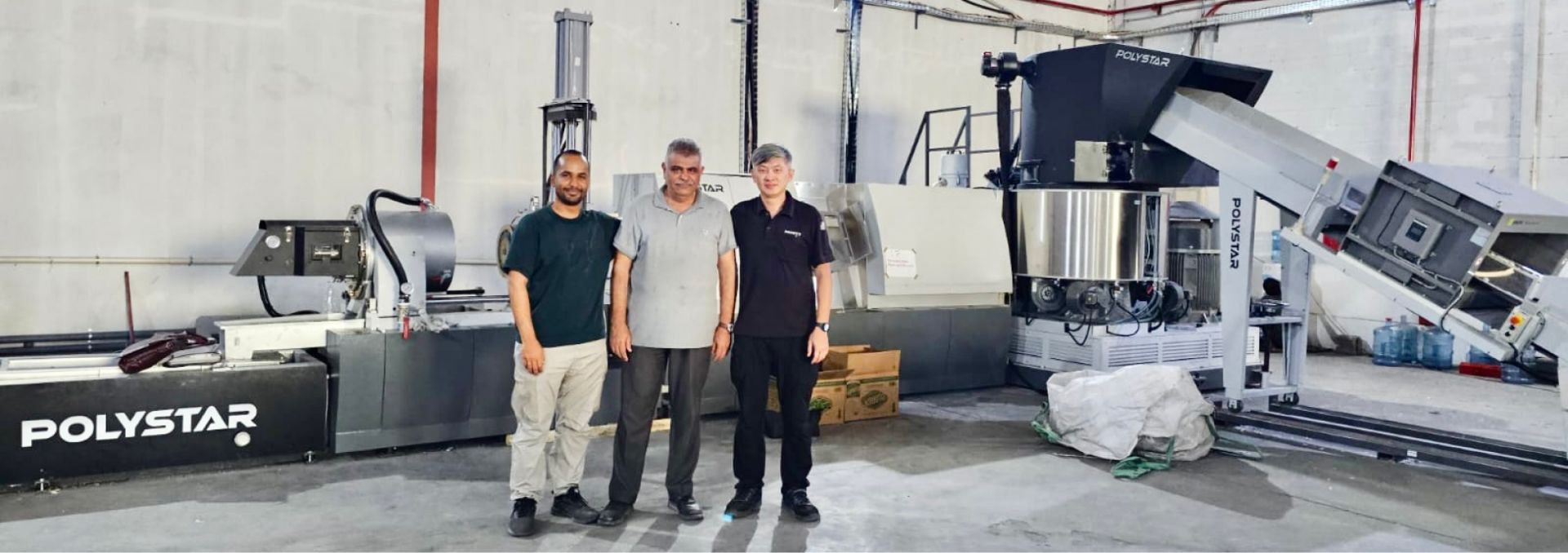 POLYSTAR Pelletizer Operates in Saudi Arabia for Soft and Rigid PE, and PP Plastic Waste